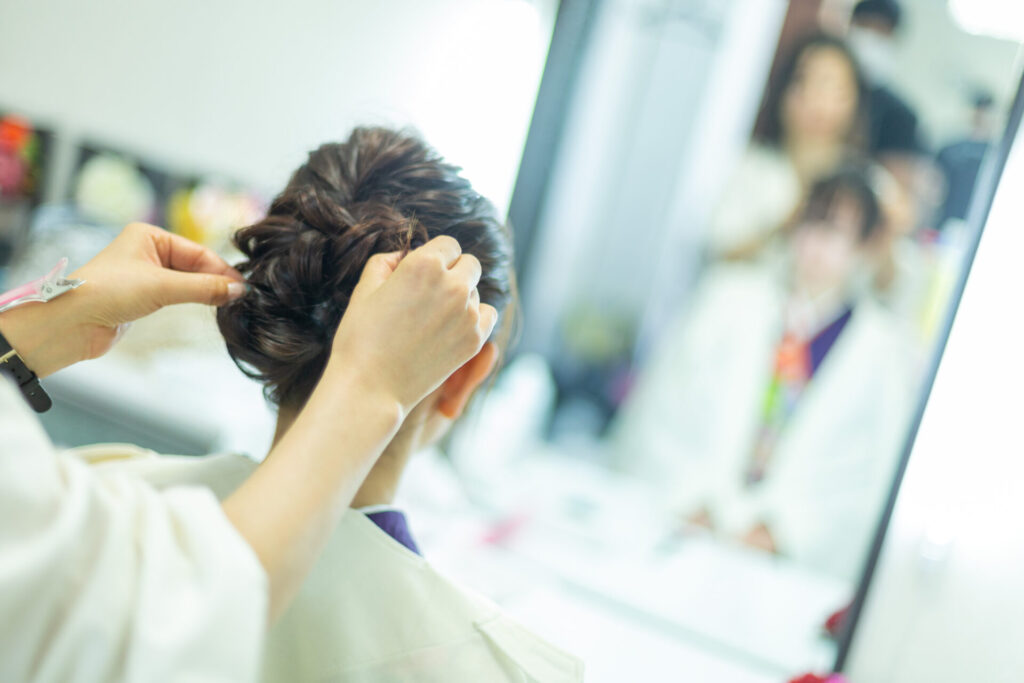 奈良市・大和郡山市・平群町の成人式_フォトスタジオワタナベ(渡辺写真館)_振袖レンタル_着付け_当日支度_写真